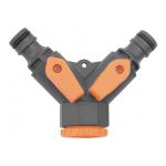 Разветвитель на кран SanTrade 2-х канальный 1/2-3/4, пластик (5002 / SM-M5002) 4278 (артикул 21757042) – фото 1