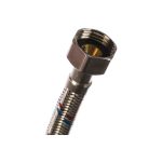 Подводка для воды СТМ сталь, 1/2"", гайка-гайка, 30 cм CWFHF030 (артикул 16199145) – фото 1