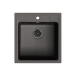 Мойка EWIGSTEIN Elegant 50 кварц, 1-чаша, 518х478 мм, черный E- 50 черный (артикул 16220295) – фото 1