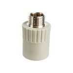 Муфта RTP PN25 комбинированная, наружная резьба, D25х1/2 мм, серая 10944 (артикул 16498083) – фото 1