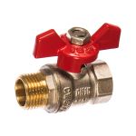 Шаровой кран Terma RED 1/2 в/н бабочка 26114 (артикул 16107969) – фото 1