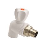 Шаровой кран для радиаторов AQUALINK ПП угловой 20х1/2 (Цена за упаковку 5 шт.) арт. 3640 (артикул 17375928) – фото 1
