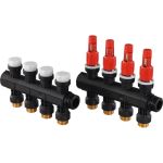 Uponor Коллектор с расходомерами Vario Plus пластиковый, выходы 4X 3/4 Евроконус 1030584 (артикул 16263138) – фото 1