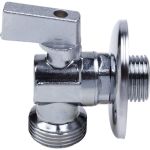 Шаровой кран AQUALINK угловой, с обратным клапаном 1/2 нар-3/4 нар Cr B 3971 (артикул 17359434) – фото 1