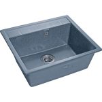 Мраморная мойка GRANFEST QUADRO GF-Q--561 1-чаша, 560х500 мм, графит арт. Q-561 граф (артикул 19513536) – фото 1