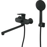 Одноручный смеситель для ванны RUSH Nevis с поворотным изливом, черный NE1735-51Black (артикул 20592856) – фото 1