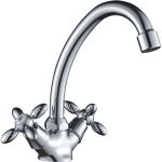 Двуручный смеситель для умывальника Decoroom с повортным изливом DR53012 (артикул 16850407) – фото 1