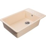 Мойка GranFest QUARZ чаша+крыло, 760х480 мм, бежевый 51 (артикул 16220707) – фото 1