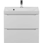 Подвесная тумба с раковиной uperwood Tanos 60 см, белая 291020225 (артикул 23033931) – фото 1
