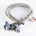Подводка к смесителю PROFACTOR LUXE с полимерным покрытием, 1/2 х М10, пара, 40 см PF WFH 525.40 (артикул 20429842) – фото 1