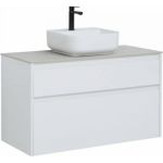 Aquanet Тумба Nova Lite 100 2 ящ. цв. бел. глянец 00242581 (артикул 16358032) – фото 1