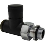 Прямой запорный вентиль SR Rubinetterie Tondera 1/2""х3/4"" E, цвет черный 0675-1500VCES (артикул 19614390) – фото 1
