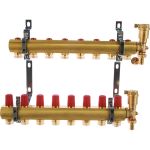 DANFOSS Комплект коллекторов FHF-8 set с кронштейнами и воздухоотводчиками, 8 контуров 088U0708 (артикул 16140101) – фото 1