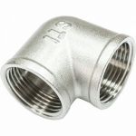 Угольник STI латунный Ду25 (1") Ру16 ВР/ВР никелированный D270-05008 (артикул 22002628) – фото 1