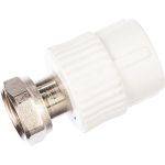 Муфта с накидной гайкой PRO AQUA PP-R белая d-20 мм 1/2" PA29008b (артикул 15791729) – фото 1