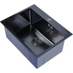 Настольная мойка MIXLINE PRO 60x45, 3 мм, выпуск 3 1/2, 22 см, с сифоном, черный графит 547236 (артикул 20390842) – фото 1