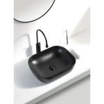 Aquanet LAKE-1-MB Раковина керамическая накладная 500х395х145, черный матовый 00245829 (артикул 19310628) – фото 1