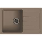 EWIGSTEIN Мойка кварц Elegant 50F 1-чаша + крыло 762*480мм темно-бежевый E- 50F темно-бежевый (артикул 16220418) – фото 1