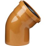 Отвод ООО МультиМирПласт 110x45 SN2 рыжий ОТВ НК 110/45 SN2 (артикул 22219917) – фото 1