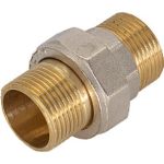 Соединитель СТМ с накидной гайкой, прямой, 1/2"", штуцер-штуцер CRSAM012 (артикул 16200280) – фото 1