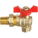 Шаровой кран Terma RED 1/2 угловой с американка 26153 (артикул 16107671) – фото 1