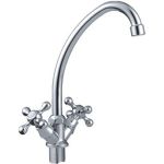 Смеситель для кухни FRAP F4008-2 1/2 керамическая кран-букса, крест, на гайке 513404 (артикул 16613558) – фото 1