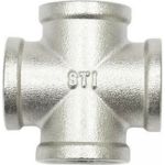 Крестовина латунная STI Ду20 (3/4") Ру16 внутренняя резьба никелированная D270-00409 (артикул 20534314) – фото 1