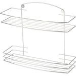 Настенная полка Рыжий кот двухъярусная Lecco 27*35*13 см хром 310863 (артикул 18073267) – фото 1
