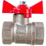 Шаровой для воды VALFEX 1/2"" ВР/ВР бабочка, никелированная латунь 11Б27фт1М VF.217.NB1.012.Bir (артикул 20958189) – фото 1