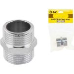 Латунный ниппель AV Engineering наружная-наружная, 1"", хром AVE303006 (артикул 25129053) – фото 1