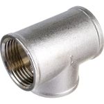 Тройник STI латунный Ду25 (1") никелированный D190-00079 (артикул 22002556) – фото 1
