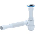 Сифон для умывальника АНИ Пласт бутылочный, 1 1/4x32, гофра, 32х32/40, нержавеющая сетка BM1015 025-1045 (артикул 16365765) – фото 1