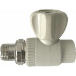 Шаровой кран для радиатора Kalde прямой 20x1/2 серый 3.4070.19.020 (артикул 24712005) – фото 1