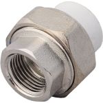 Комбинированная муфта PP-R белая, разъем 40х1 1/4 дюйма ВР 10155032 127-0217 (артикул 16164169) – фото 1
