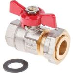 Шаровой кран AV Engineering с накидной гайкой 1/2"x3/4" PN40 AVE096001 (артикул 23656221) – фото 1