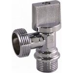 Шаровой угловой кран для бытовых приборов СТМ 1/2х3/4"", ш/ш, c отражателем бабочка, хром CAMV1234 (артикул 16199025) – фото 1