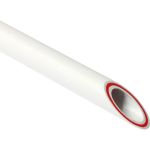 Армированная стекловолокном труба PRO AQUA PP-R RUBIS SDR 7.4 Белая 4 м d-20 мм PA35008P (артикул 15791739) – фото 1
