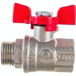 Шаровой кран VALFEX PREMIUM для воды, 1/2"" ВР/НР, бабочка VF.218.NB1.012.PREMIUM (артикул 21146116) – фото 1