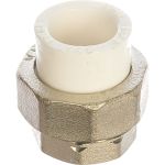 Комбинированная разъемная муфта (американка) PRO AQUA PP-R ВР белая d-20 мм 3/4" PA20010b (артикул 15791718) – фото 1