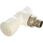 Угловой шаровой кран для радиатора PRO AQUA PP-R белый d-20 мм 1/2" PA42108b (артикул 15791608) – фото 1