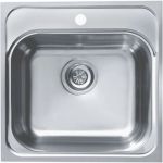 Мойка ALVEUS BASIC 140 NAT-90 465х465 мм, 1X в комплекте с сифоном 1102384 1100905 (артикул 16203209) – фото 1