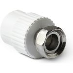 Муфта с накидной гайкой PRO AQUA PP-R белая d-25 мм 1" PA29015b (артикул 15791726) – фото 1