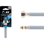 Гибкая подводка для воды AV Engineering nylon Lt иголка М10 короткая - гайка 1/2" 60 см AVE21160 (артикул 23414367) – фото 1