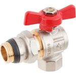 Шаровой угловой кран AV Engineering 1/2 PN40 с внутренней резьбой, бабочка, с уплотнительным кольцом AVE095012E (артикул 22938855) – фото 1