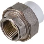 Комбинированная разъемная муфта (американка) PRO AQUA PP-R ВР белая d-20 мм 1/2" PA20008b (артикул 15791719) – фото 1