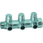 Запорный коллектор с 3 отводами FAR 1" ВР-НР М24х19 FK 3900 C1 (артикул 15785703) – фото 1