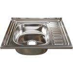 Мойка mixline 50х60х16 см, 0.6, левый выпуск 3 1/2, с сифоном 538192 (артикул 16615832) – фото 1