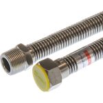 Подводка для газа СТМ ГАЗ сильфонная, 1/2"", гайка-штуцер, 100 см CGHM1210 (артикул 16199312) – фото 1
