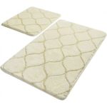 Комплект ковриков для ванной PRIMANOVA INFINITY экрю, 50x80 см., и 40x50 см., акрил DR-63003 (артикул 22414617) – фото 1