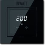 Терморегулятор для теплого пола IQWATT IQ THERMOSTAT D с сенсорными кнопками, не программируемый, черный 417 (артикул 25535427) – фото 1